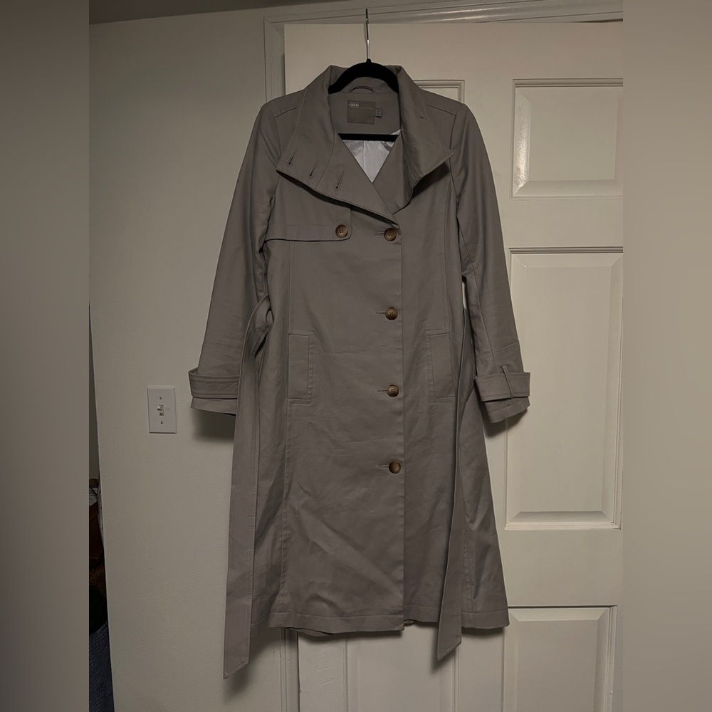 ASOS Taupe Double-Breasted Trench Coat